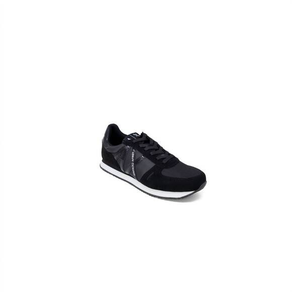 NEW ARMANI EXCHANGE women's polyurethane athletic sneakers in black